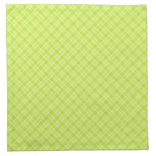 Bright green plaid cloth napkin
