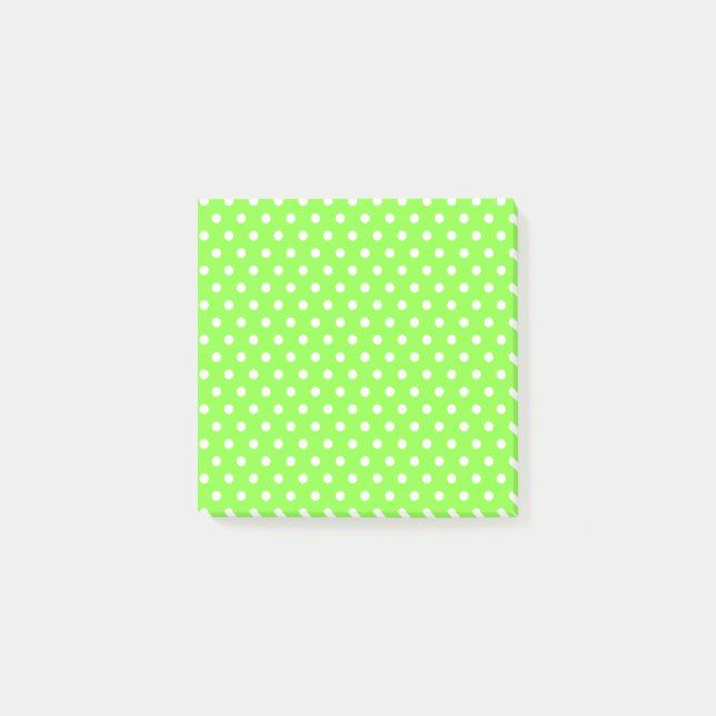 Bright green  Polka Dots Notes (Front)