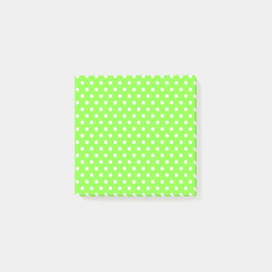 Bright green Polka Dots Post-it Notes