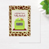 Bright Green Retro Stove & Giraffe Recipe Cards (Desk)