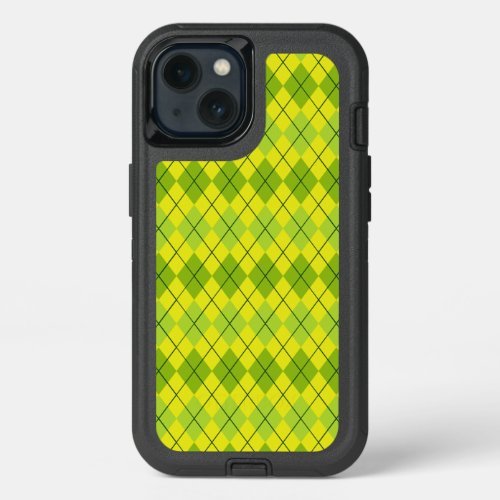 Bright green Scottish Tartan_Pattern iPhone 13 Case