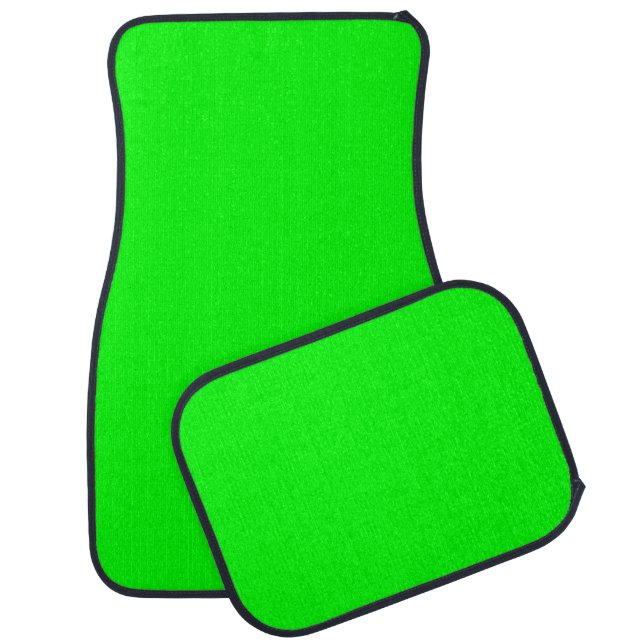 Bright Green Set of Car Mats (Set)