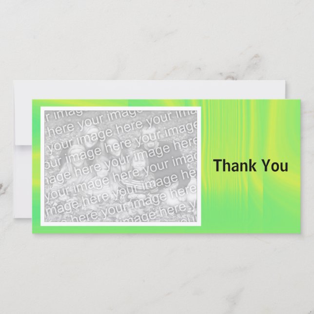 Bright Green Shadowed Thank You Card (Front)