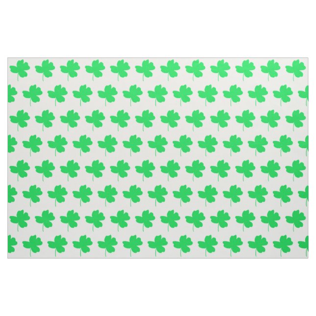 Bright Green Shamrock Shamrocks Fabric (Yard)