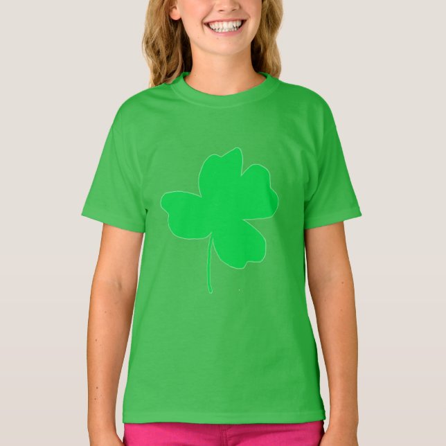 Bright Green Shamrock Tee Shirts (Front)