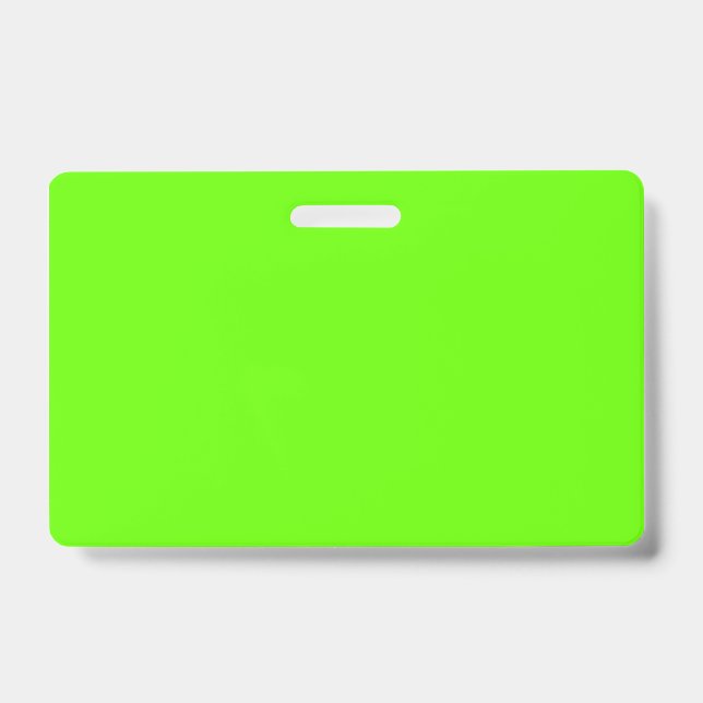 Bright green (solid color)  badge (Front)