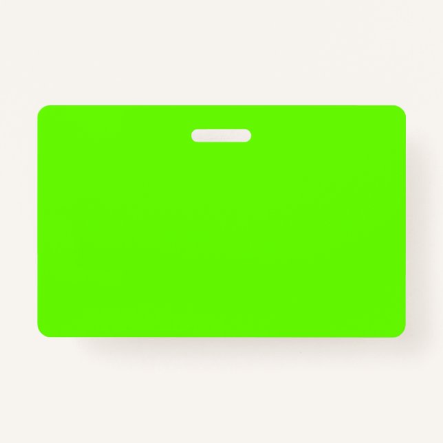 Bright green (solid color)  badge (Front)
