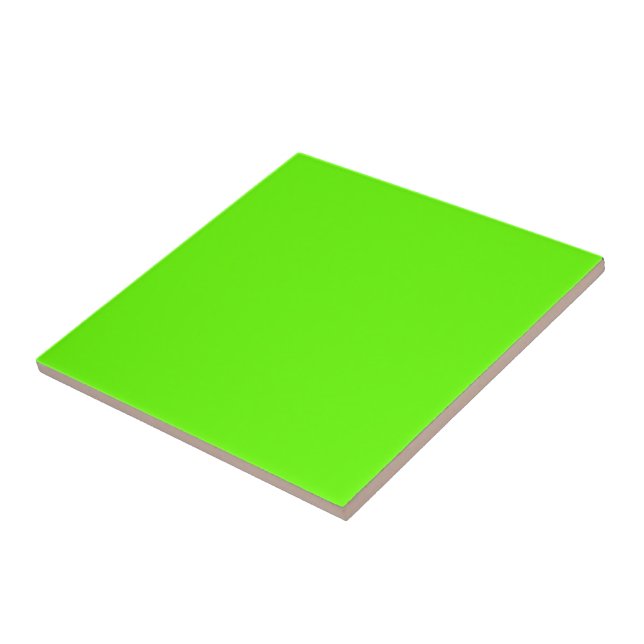 Bright green (solid color)  ceramic tile (Side)