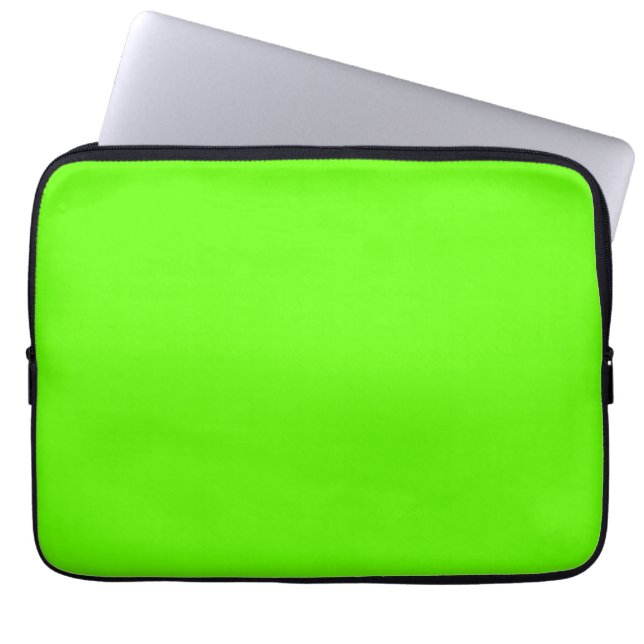 Bright green (solid color)  laptop sleeve (Front)