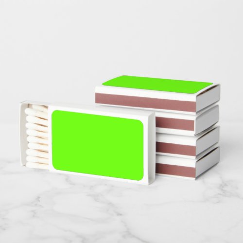 Bright green solid color  matchboxes