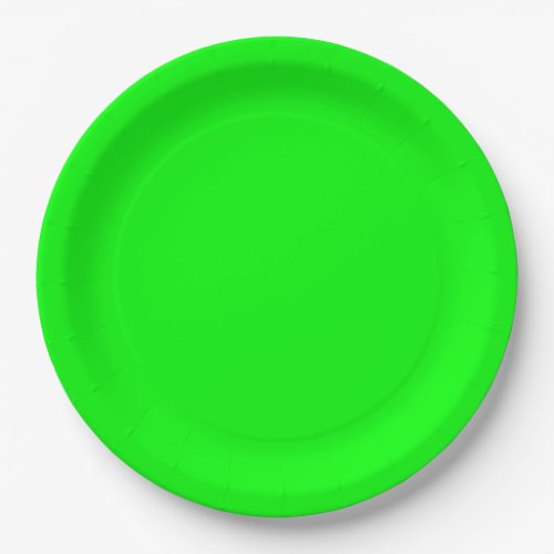 Bright Green Solid Color Paper Plates