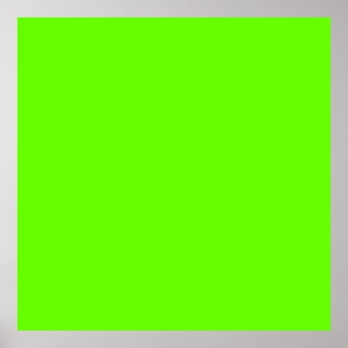 Bright green solid color  poster