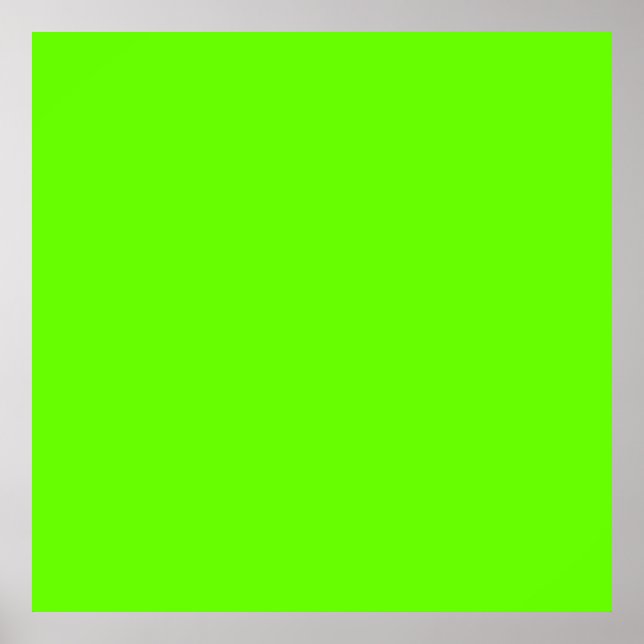 Bright green (solid color)  poster (Front)