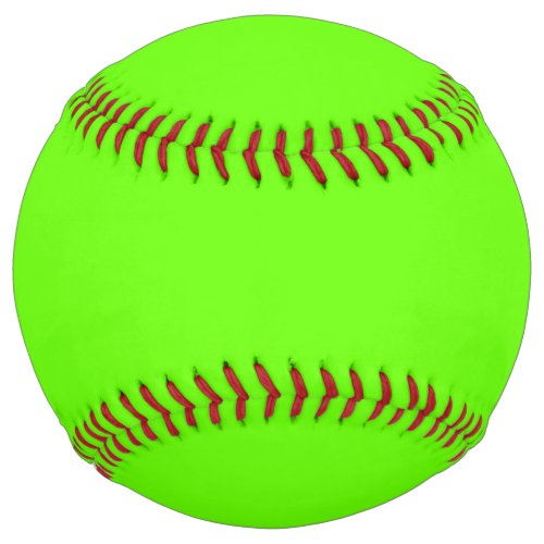 Bright green solid color  softball