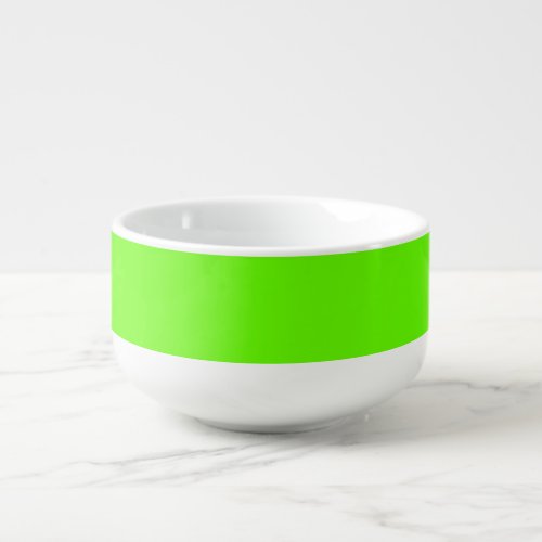 Bright green solid color  soup mug