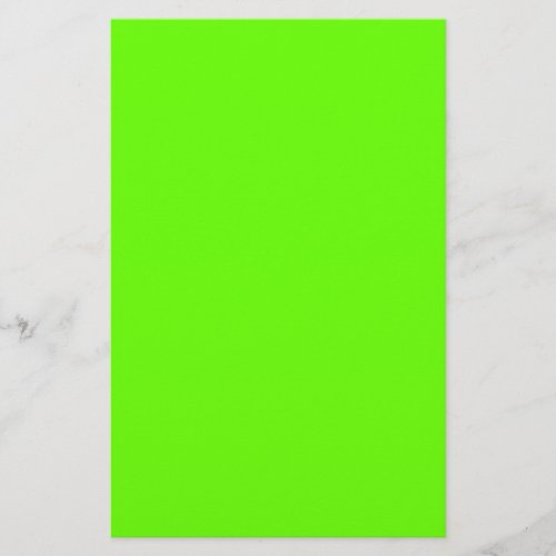 Bright green solid color  stationery