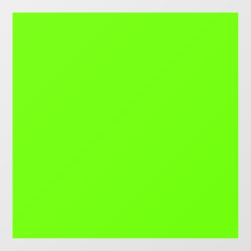 Bright green solid color  window cling