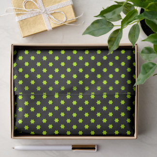 Bright Green Star Pattern Tissue Paper