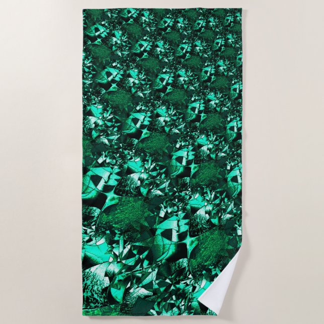 Bright green tones, and similar to embossing beach towel (Front)