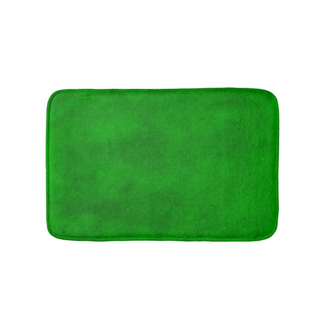 Bright Green Watercolor Wash Bath Mat (Front)