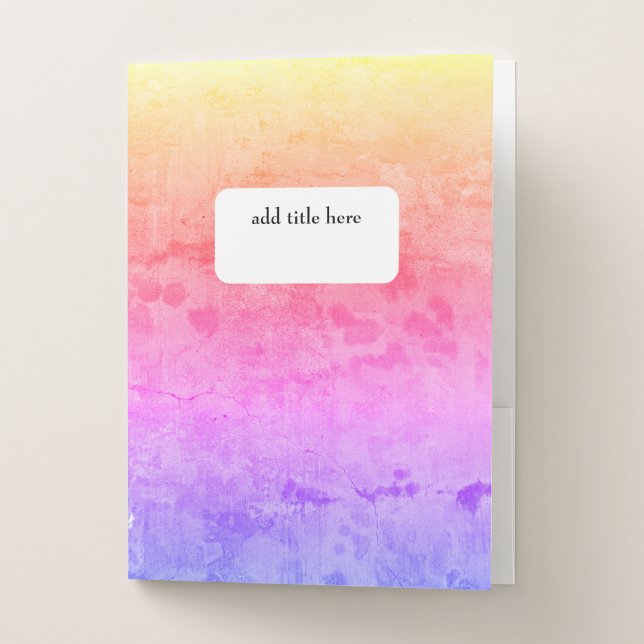 Bright grunge texture pocket folder (Front)