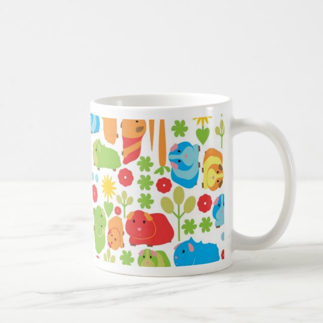 Bright Guinea Pig Patch Coffee Mug (Right)