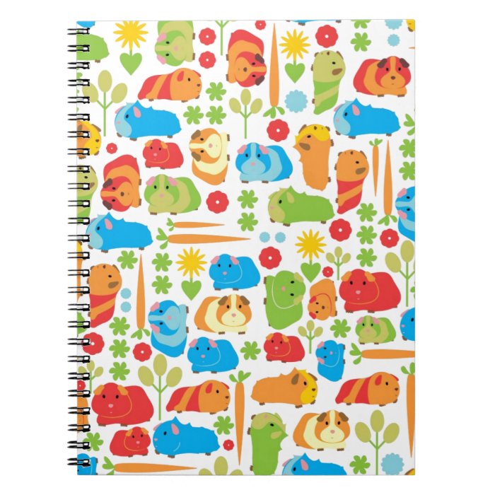 Bright Guinea Pig Patch Spiral Notebook | Zazzle