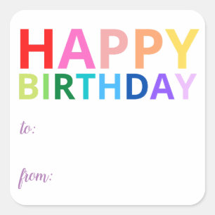 Bright Happy Birthday Sticker