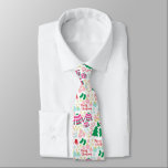 Bright Happy Christmas Pattern Neck Tie<br><div class="desc">May your Christmas be merry and bright with this colorful happy Christmas pattern.</div>