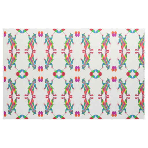 Bright Happy Clown Fabric