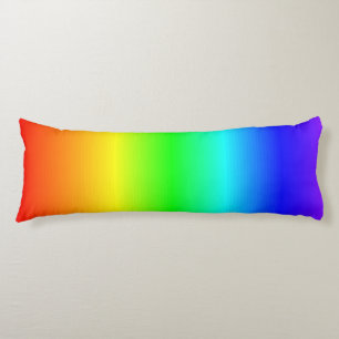 Bright Happy Colors Rainbow Stripes Gradient Body Pillow