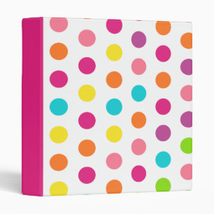 Bright Happy Dots Binder