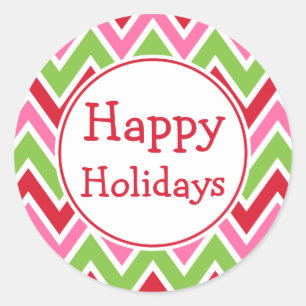Bright Happy Holidays Stickers