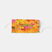 Bright Hawaiian Tropical Flowers Adult Cloth Face Mask (Front, Folded)