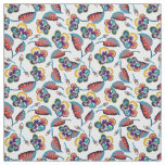 Bright Hibiscus Pattern Fabric