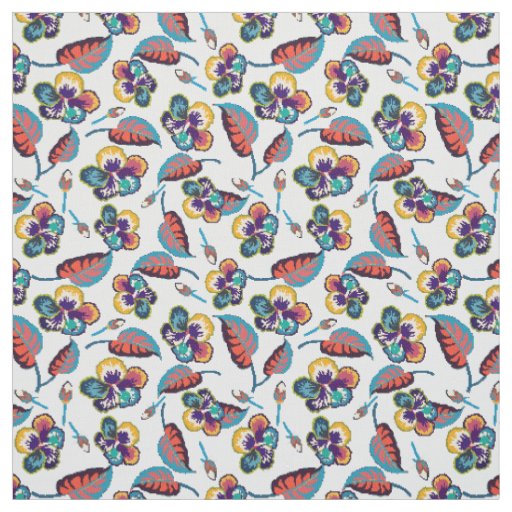 Bright Hibiscus Pattern Fabric