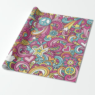 Bright Hippie Pattern Wrapping Paper