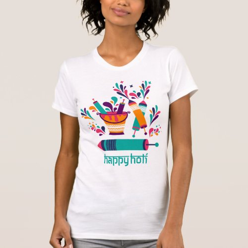 Bright Holi Paint Squirts T_Shirt