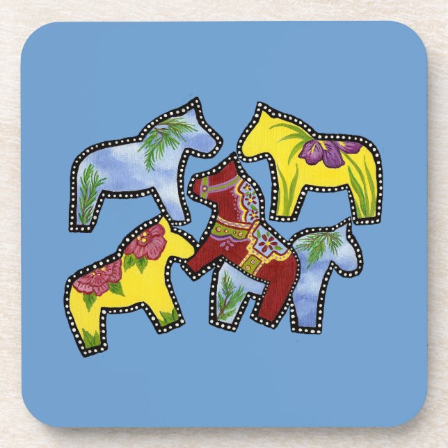 Bright Horses Drink Coaster (Front)