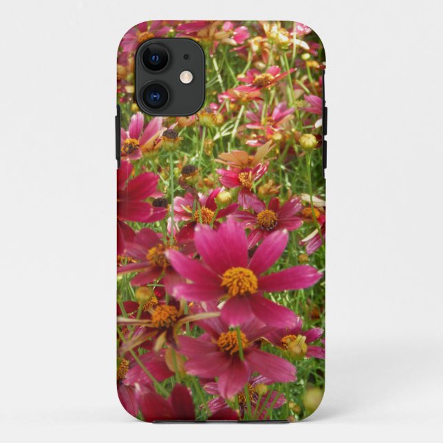 Bright Hot Pink and Yellow Daisy flowers Case-Mate iPhone Case (Back)