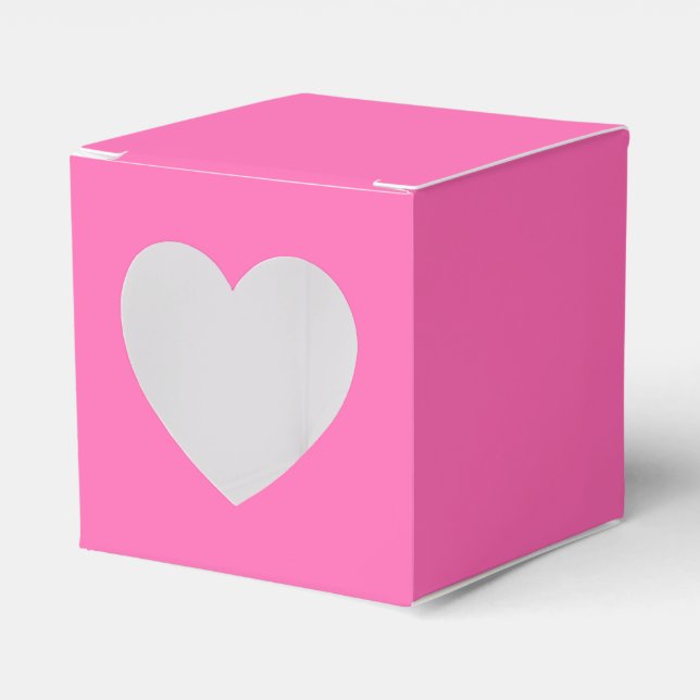 Bright Hot Pink Favor Boxes (Front Side)