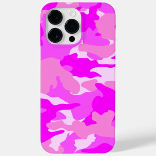 Bright Hot Pink Girly Camouflage Pattern Durable Case-Mate iPhone 14 Pro Max Case