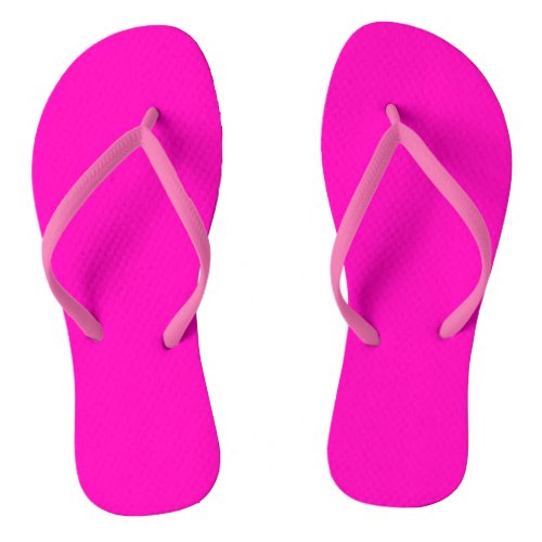 Bright Hot Pink Modern Flip Flops