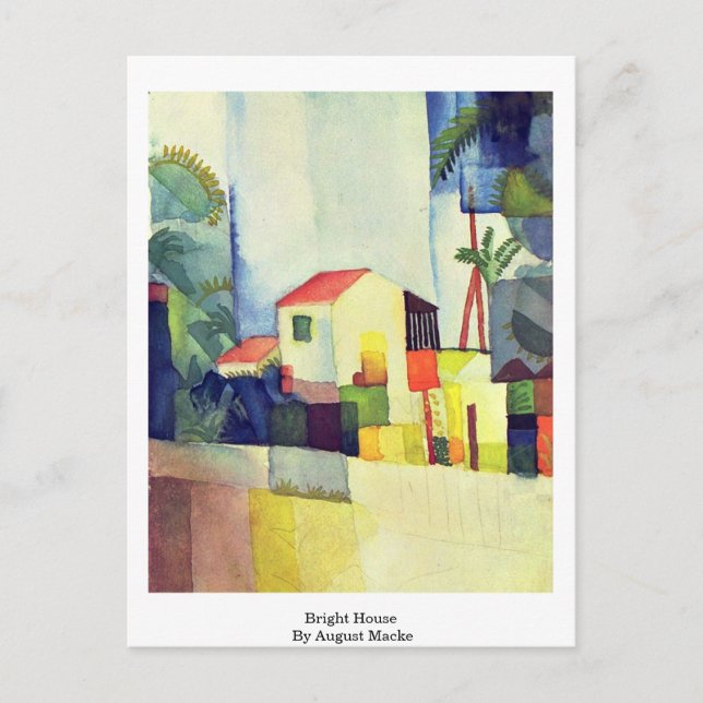 Bright House By August Macke Postcard (Front)