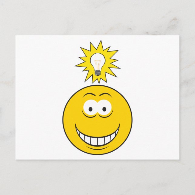 Bright Idea Face Postcard (Front)