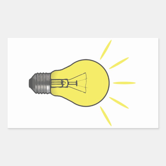 Bright Idea Light Bulb Rectangle Stickers