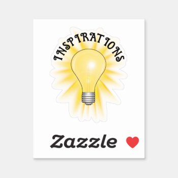 Bright Idea Light Bulb Sticker by gravityx9 at Zazzle
