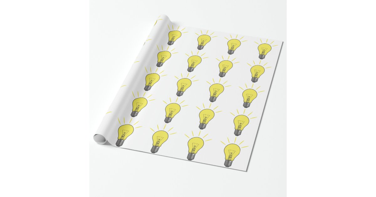 Bright Idea Light Bulb Wrapping Paper Zazzle