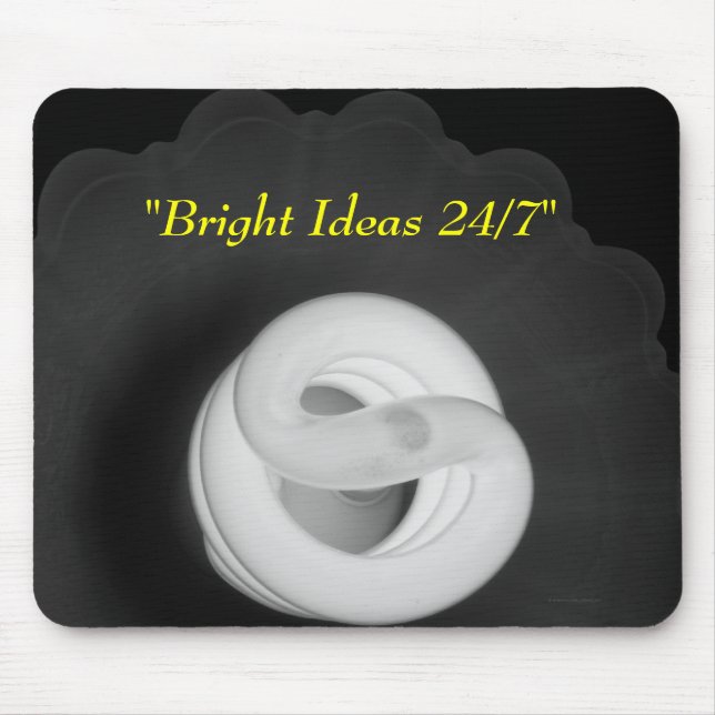 "Bright Ideas 24/7" - Electrical Lighting Mouse Pad (Front)