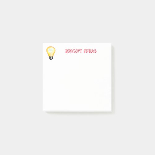 Bright Ideas Post It Notes